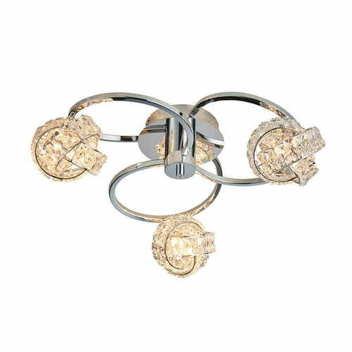 Prüfen Deckenleuchte Endon Talia 3-flammig Chrom Glas Dimmbar 46 cm 76285
