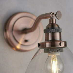 Wandleuchte Endon Hansen Kupfer Glas E14 76334 small 3