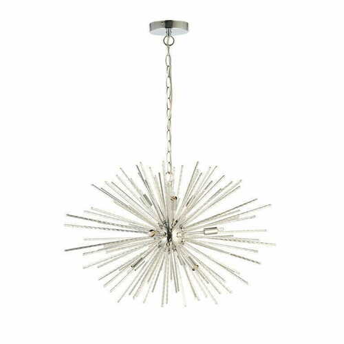 Prüfen Pendelleuchte Endon Lena 76350 Chrom 9-flammig G9 dimmbar LED 62 cm
