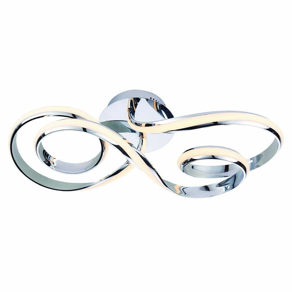 Endon Aria LED Ceiling Light Chrome White 42W Dimmable 76393