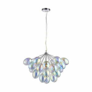 Pendelleuchte Endon Infinity 76450 Chrom 6-flammig LED dimmbar Glas Ø65 cm small 1