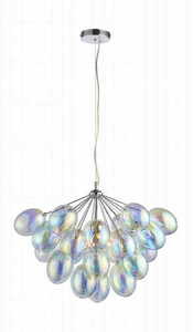 Pendelleuchte Endon Infinity 76450 Chrom 6-flammig LED dimmbar Glas Ø65 cm small 3