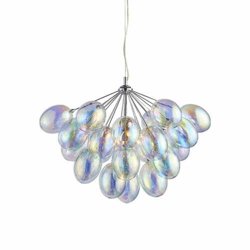 Prüfen Pendelleuchte Endon Infinity 76450 Chrom 6-flammig LED dimmbar Glas Ø65 cm