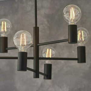 Deckenleuchte Endon Studio 76502 schwarz Stahl 6-flammig E27 dimmbar small 5