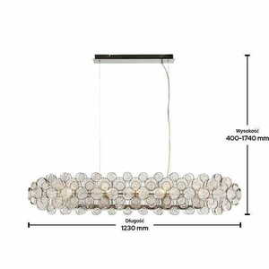 Pendelleuchte Endon Marella 76507 8-flammig Glas Nickel Transparent small 1