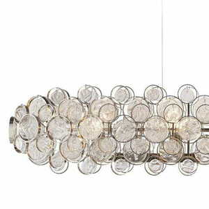 Pendelleuchte Endon Marella 76507 8-flammig Glas Nickel Transparent small 2