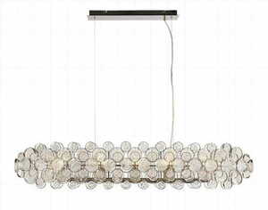 Pendelleuchte Endon Marella 76507 8-flammig Glas Nickel Transparent small 3