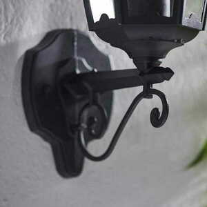 Außenwandleuchte Endon Burford Schwarz Aluminium Glas IP44 E27 76546 small 2
