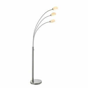 Stehleuchte Endon Jaspa 3-flammig LED Silber Nickel Weiß 76567 small 0