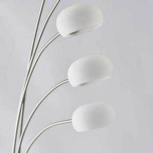 Stehleuchte Endon Jaspa 76568 LED Silber Stahl Glas 5-flammig small 3