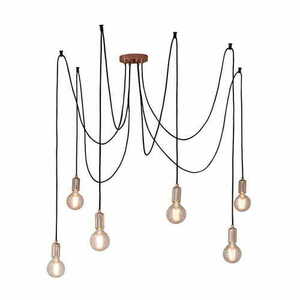 Endon Studio 76580 Pendelleuchte kupferfarben/schwarz, 6-flammig E27 small 2
