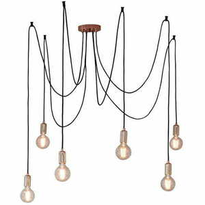 Endon Studio 76580 Pendelleuchte kupferfarben/schwarz, 6-flammig E27 small 0