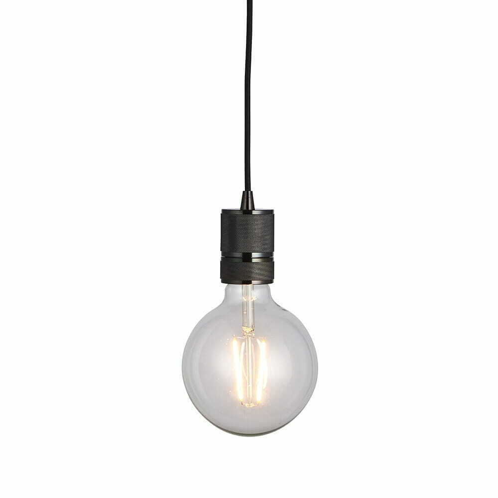 Endon Urban Black Steel Pendant Light 76586