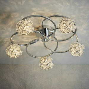 Deckenleuchte Endon Talia Chrom 5-flammig G9 LED dimmbar 56 cm small 2
