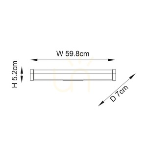 LED-Bad-Wandleuchte Endon Moda 76656 Weiß/Chrom 59,8 cm 15 W IP44 small 8