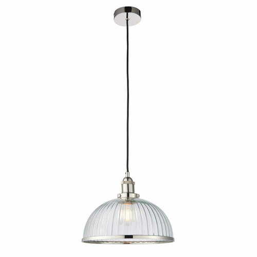 Prüfen Pendelleuchte Endon Hansen Nickel Glas E27 76713