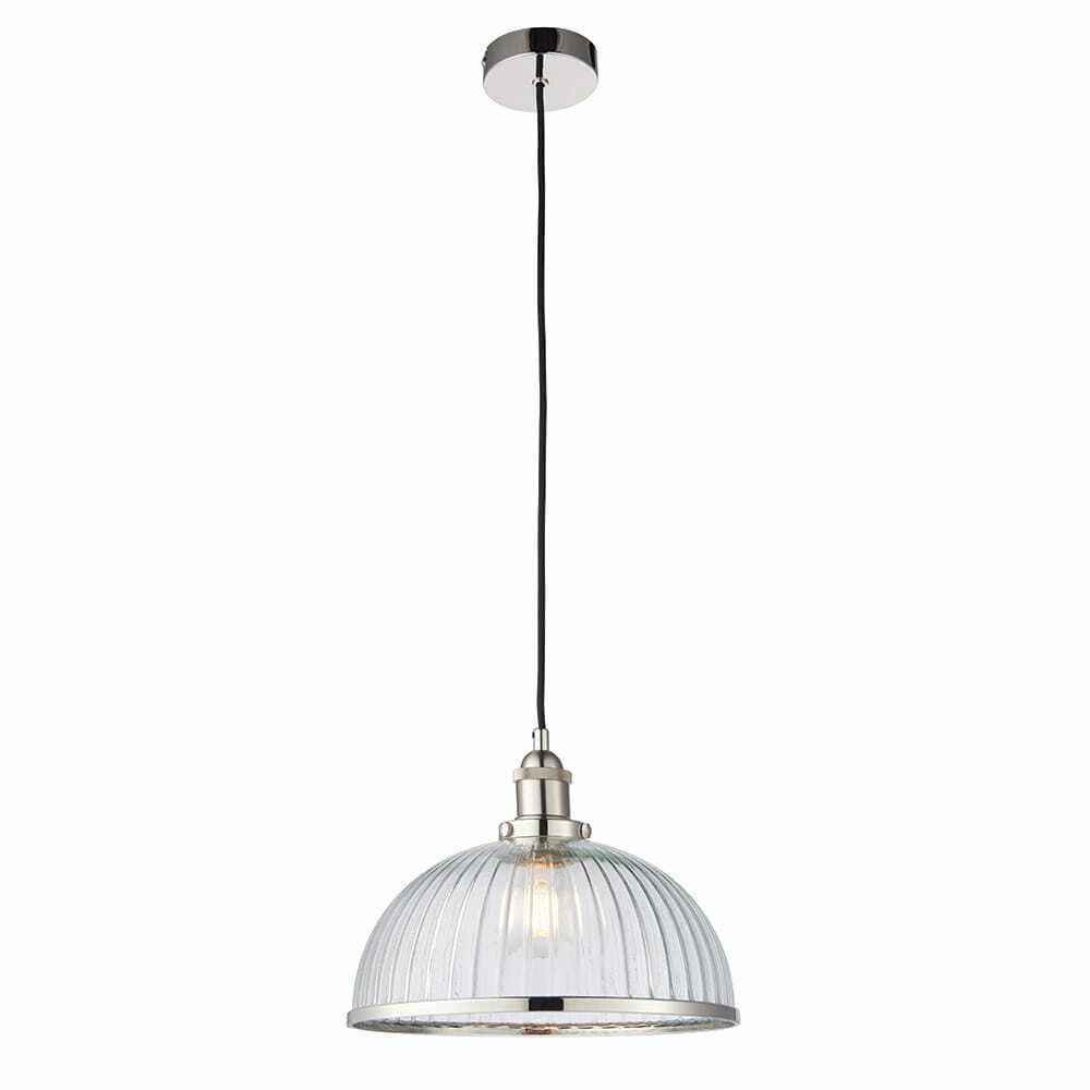 Pendelleuchte Endon Hansen Nickel Glas E27 76713