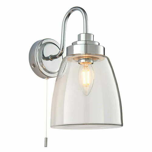 Prüfen Wandleuchte Endon Ashbury Chrom Glas E14 IP44 77088