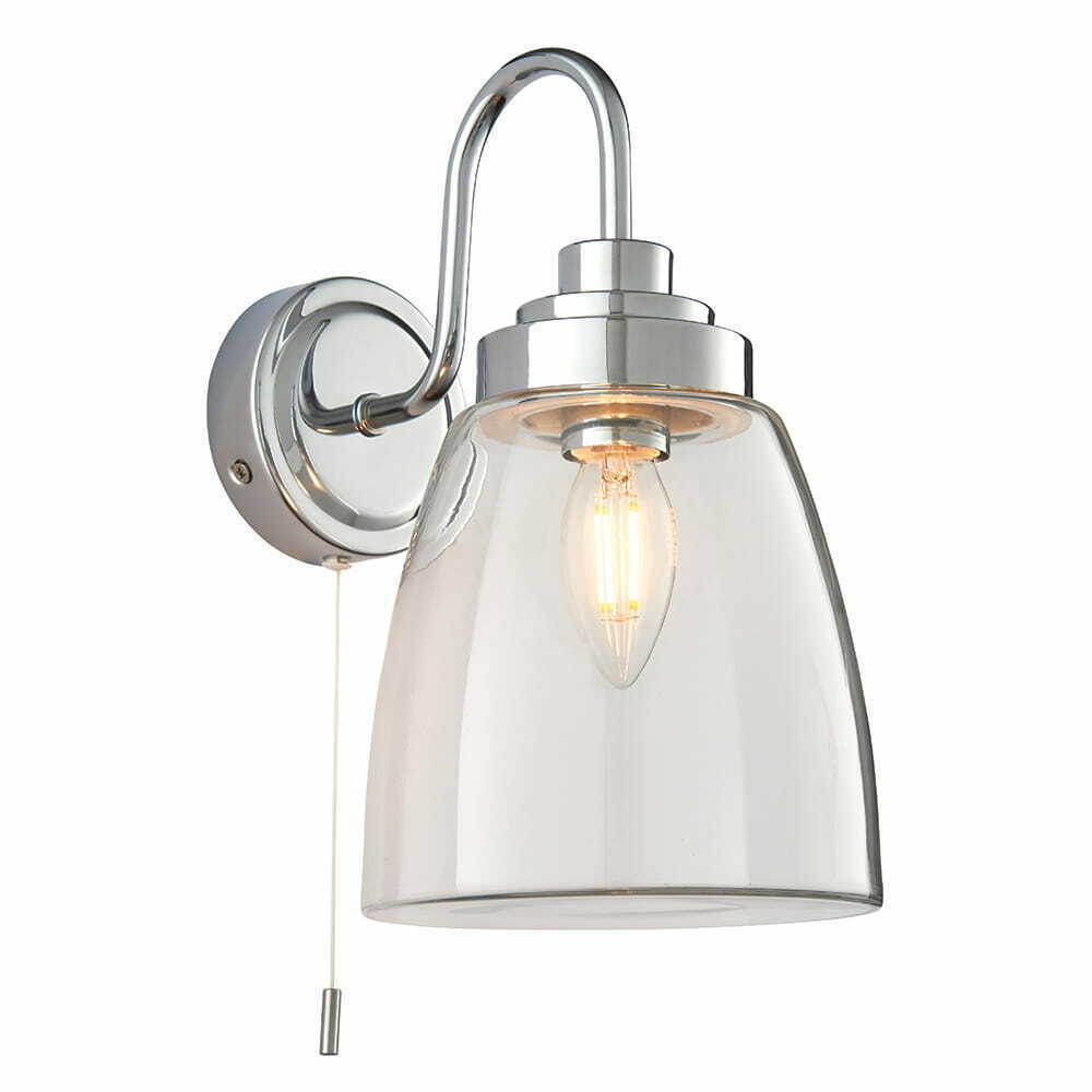Prüfen Wandleuchte Endon Ashbury Chrom Glas E14 IP44 77088 Wandleuchte Endon Ashbury Chrom Glas E14 IP44 77088