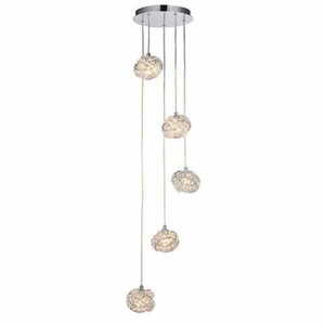 Pendelleuchte Endon Talia Chrom Kristall 5-flammig 77566 small 0