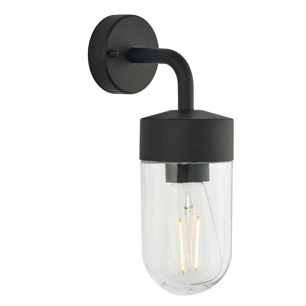 Aplica de perete Endon North 79792 negru sticlă IP44 E27