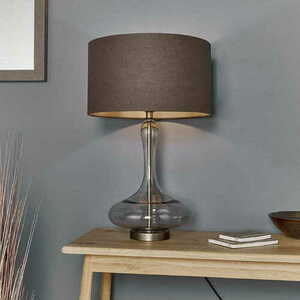 Stehleuchte Endon Caia 79835 Stoffschirm grau E27 62 cm small 1