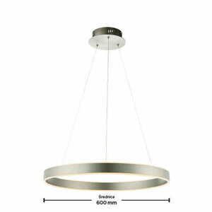 Pendelleuchte Endon LED Silber 60 cm 42W dimmbar 3000K Stahl Acryl Gen 80572 small 3