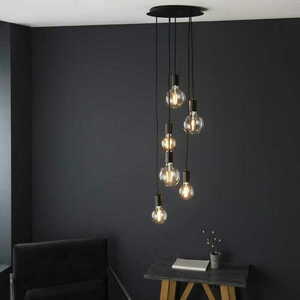 Pendelleuchte Endon Studio 6-flammig Schwarz Stahl E27 81535 small 2