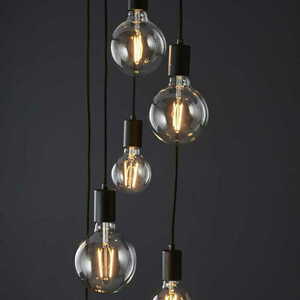 Pendelleuchte Endon Studio 6-flammig Schwarz Stahl E27 81535 small 4