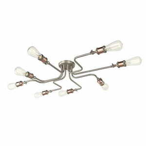 Deckenleuchte Endon Hal 8-flammig Silber Kupfer Stahl E27 81610 small 2
