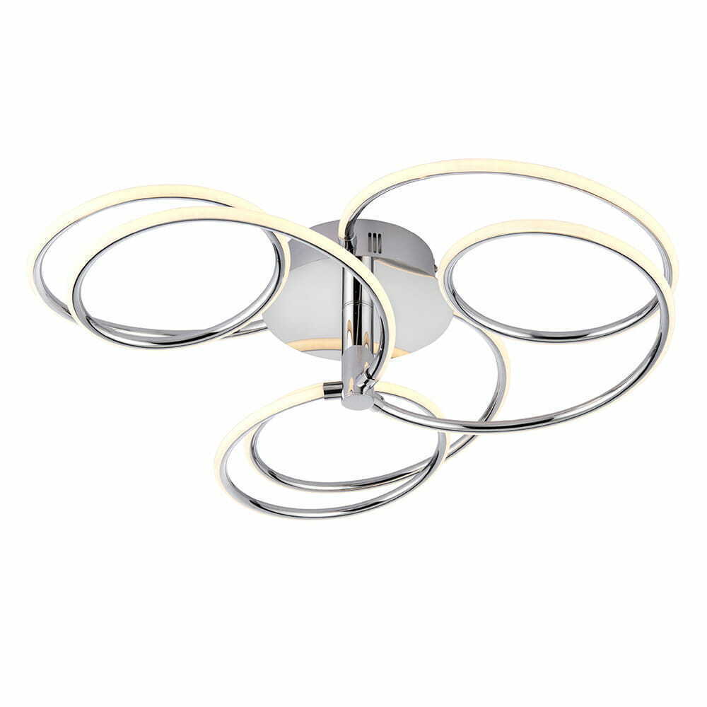 Endon Eterne 81886 LED Ceiling Light Chrome White 60cm Dimmable