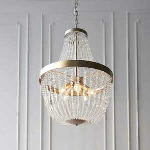 Pendelleuchte Endon Celine 5-flammig Gold/Transparent E14 Ø45 cm small 2
