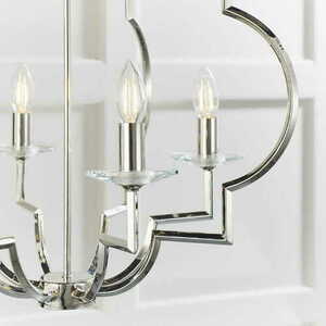 Pendelleuchte Endon Garland 4-flammig Nickel Kristall E14 dimmbar 58 cm small 3
