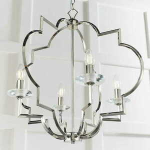 Pendelleuchte Endon Garland 4-flammig Nickel Kristall E14 dimmbar 58 cm small 5