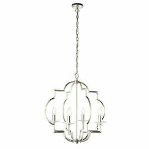 Pendelleuchte Endon Garland 4-flammig Nickel Kristall E14 dimmbar 58 cm small 0