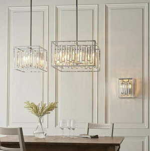 Pendelleuchte Endon Acadia 4-flammig Chrom Kristall E14 dimmbar 81930 small 1
