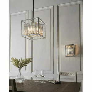 Pendelleuchte Endon Acadia 4-flammig Chrom Kristall E14 dimmbar 81930 small 3
