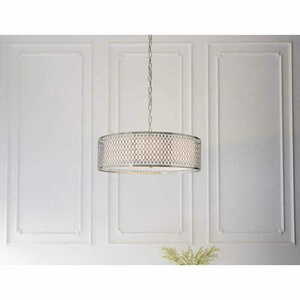 Pendelleuchte Endon Cordero 3-flammig Nickel/Weiß E27 Ø56 cm small 2