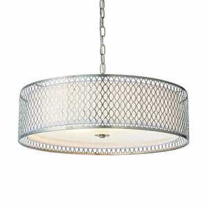 Pendelleuchte Endon Cordero 3-flammig Nickel/Weiß E27 Ø56 cm small 0