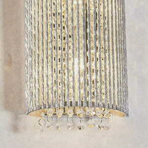 Wandleuchte Endon Galina 2-flammig Chrom Kristall LED dimmbar 81978 small 1