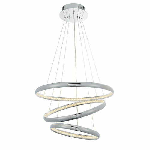 Prüfen Pendelleuchte Endon Ozias Chrom LED 55 cm Kristall 90292