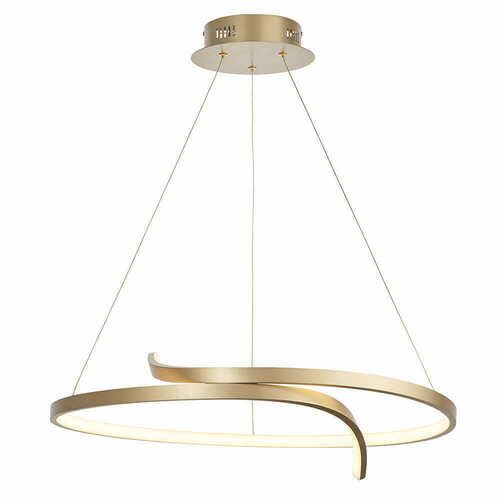 Prüfen Pendelleuchte Endon Rafe 90323 LED dimmbar Gold Weiß Ø57 cm