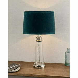 Stehleuchte Endon Winslet 90545 Blau Silber Stoff Glas E27 small 2