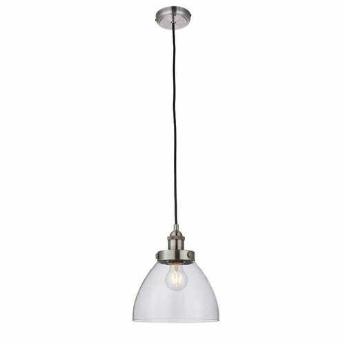 Prüfen Pendelleuchte Endon Hansen Silber Glas Ø22,5 cm 91738