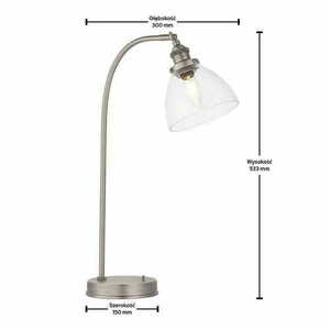 Stehlampe Endon Hansen Silber Glas Stahl E14 53 cm 91740 small 1