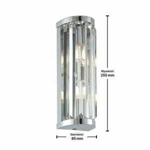 Wandleuchte Endon Shimmer Chrom Kristall 2-flammig G9 IP44 91820 small 1