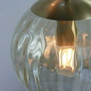 Pendelleuchte Endon Dimple 3-flammig Messing Glas Champagnerglanz 91971 small 4