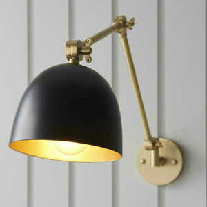 Wandleuchte Endon Lehal Messing Schwarz E27 Dimmbar 93142 small 1
