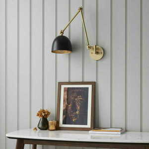 Wandleuchte Endon Lehal Messing Schwarz E27 Dimmbar 93142 small 5