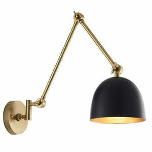 Wandleuchte Endon Lehal Messing Schwarz E27 Dimmbar 93142 small 0